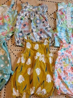 0-3 Month Baby Girl Spring Summer Clothing Lot 45 piece